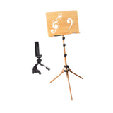 Maxbell Wooden Music Stand for Sheet Music Sturdy Portable for Lectern Piano Player with phone clip