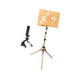 Maxbell Wooden Music Stand for Sheet Music Sturdy Portable for Lectern Piano Player with phone clip