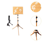 Maxbell Wooden Music Stand for Sheet Music Sturdy Portable for Lectern Piano Player with phone clip