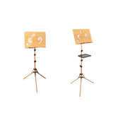 Maxbell Wooden Music Stand for Sheet Music Sturdy Portable for Lectern Piano Player with phone clip