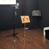 Maxbell Wooden Music Stand for Sheet Music Sturdy Portable for Lectern Piano Player with tray phone clip