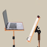 Maxbell Wooden Music Stand for Sheet Music Sturdy Portable for Lectern Piano Player with tray phone clip