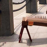 Maxbell Wooden Guzheng Stand Sturdy Stable Guzheng Holder for Stage Beginner Travel Red
