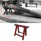 Maxbell Wooden Guzheng Stand Sturdy Stable Guzheng Holder for Stage Beginner Travel Red
