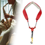 Maxbell Saxophone Neck Strap Comfortable Universal Adjustable Length Wind Instrument Red