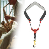 Maxbell Saxophone Neck Strap Comfortable Universal Adjustable Length Wind Instrument Black