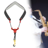 Maxbell Saxophone Neck Strap Comfortable Universal Adjustable Length Wind Instrument Black