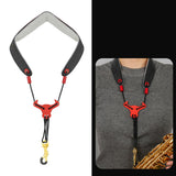 Maxbell Saxophone Neck Strap Comfortable Universal Adjustable Length Wind Instrument Black