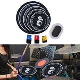 Maxbell Drum Mute Pads 10 12 14 16 inch Home Drum Sound Dampening Pads Practice Pads with 3 Cymbal Mutes