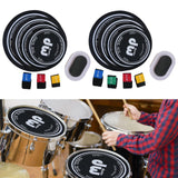 Maxbell Drum Mute Pads 10 12 14 16 inch Home Drum Sound Dampening Pads Practice Pads with 3 Cymbal Mutes
