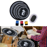 Maxbell Drum Mute Pads 10 12 14 16 inch Home Drum Sound Dampening Pads Practice Pads with 3 Cymbal Mutes