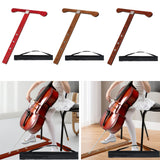 Maxbell Cello Endpin Anchor Wood Stopper Rest Holder Stand for Player Stage Beginner Red