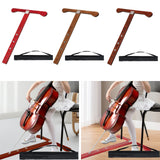 Maxbell Cello Endpin Anchor Wood Stopper Rest Holder Stand for Player Stage Beginner Red
