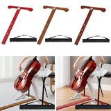 Maxbell Cello Endpin Anchor Wood Stopper Rest Holder Stand for Player Stage Beginner Red