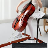 Maxbell Cello Endpin Anchor Wood Stopper Rest Holder Stand for Player Stage Beginner Dark Brown