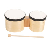 Maxbell Festival Bongo Drum with Stick Compact Adults Bongos for Early Education 2-4
