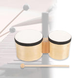 Maxbell Festival Bongo Drum with Stick Compact Adults Bongos for Early Education 2-4