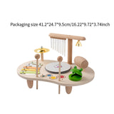 Maxbell Kids Drum Set Wooden Musical Instrument for Boy Girl Ages 3 4 5 6 Years Old