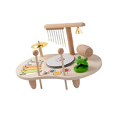 Maxbell Kids Drum Set Wooden Musical Instrument for Boy Girl Ages 3 4 5 6 Years Old