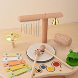 Maxbell Kids Drum Set Wooden Musical Instrument for Boy Girl Ages 3 4 5 6 Years Old