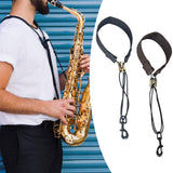 Maxbell Saxophone Neck Strap Instrument Accessories Sax Strap for Tenor Soprano Alto Black