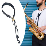 Maxbell Saxophone Neck Strap Instrument Accessories Sax Strap for Tenor Soprano Alto Black