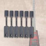 Maxbell 6x Guitar Bridge String Saddles Accurate Pitch Adjustment Metal Repair Parts