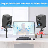 Maxbell Clamp Desktop Speaker Stand Audio Holder for Computer and Bookshelf Speakers 2 pieces