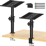 Maxbell Clamp Desktop Speaker Stand Audio Holder for Computer and Bookshelf Speakers 2 pieces