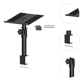 Maxbell Clamp Desktop Speaker Stand Audio Holder for Computer and Bookshelf Speakers 2 pieces
