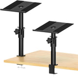 Maxbell Clamp Desktop Speaker Stand Audio Holder for Computer and Bookshelf Speakers 2 pieces