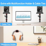 Maxbell Clamp Desktop Speaker Stand Audio Holder for Computer and Bookshelf Speakers 2 pieces