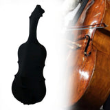 Maxbell Silk Cello Cover Soft Stylish with Drawstring Closure Sleeve Dust Protection Black