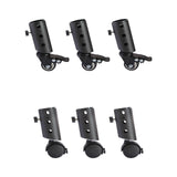 Maxbell 3Pcs Speaker Stand Metal Swivel Casters Smooth for 35mm Pipe Diameter Studio mute wheels