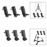 Maxbell 3Pcs Speaker Stand Metal Swivel Casters Smooth for 35mm Pipe Diameter Studio mute wheels