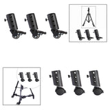 Maxbell 3Pcs Speaker Stand Metal Swivel Casters Smooth for 35mm Pipe Diameter Studio mute wheels