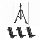 Maxbell 3Pcs Speaker Stand Metal Swivel Casters Smooth for 35mm Pipe Diameter Studio mute wheels