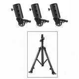 Maxbell 3Pcs Speaker Stand Metal Swivel Casters Smooth for 35mm Pipe Diameter Studio mute wheels