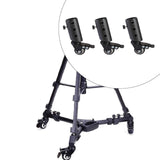 Maxbell 3Pcs Speaker Stand Metal Swivel Casters Smooth for 35mm Pipe Diameter Studio mute wheels