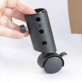 Maxbell 3Pcs Speaker Stand Metal Swivel Casters Smooth for 35mm Pipe Diameter Studio pp wheels