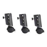 Maxbell 3Pcs Speaker Stand Metal Swivel Casters Smooth for 35mm Pipe Diameter Studio pp wheels