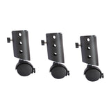 Maxbell 3Pcs Speaker Stand Metal Swivel Casters Smooth for 35mm Pipe Diameter Studio pp wheels