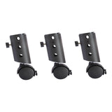 Maxbell 3Pcs Speaker Stand Metal Swivel Casters Smooth for 35mm Pipe Diameter Studio pp wheels