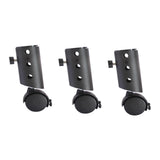 Maxbell 3Pcs Speaker Stand Metal Swivel Casters Smooth for 35mm Pipe Diameter Studio pp wheels