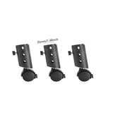 Maxbell 3Pcs Speaker Stand Metal Swivel Casters Smooth for 35mm Pipe Diameter Studio pp wheels