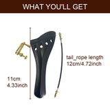 Maxbell 4/4 Violin Tailpiece Portable Fine Workmanship Replacement for Beginner Gift Black