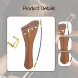 Maxbell 4/4 Violin Tailpiece Portable Fine Workmanship Replacement for Beginner Gift Brown