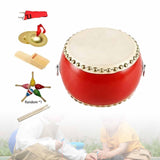 Maxbell Wooden Drum Toy Adjustable Strap Percussion Drum for Children Birthday Gifts