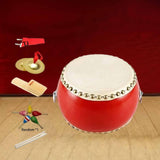 Maxbell Wooden Drum Toy Adjustable Strap Percussion Drum for Children Birthday Gifts