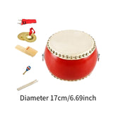 Maxbell Wooden Drum Toy Adjustable Strap Percussion Drum for Children Birthday Gifts